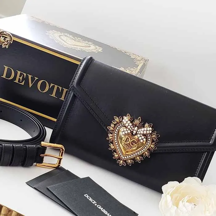 Túi Đeo Hông Nữ Dolce & Gabbana D&G Devotion Belt Bag Màu Đen - Túi xách - Vua Hàng Hiệu