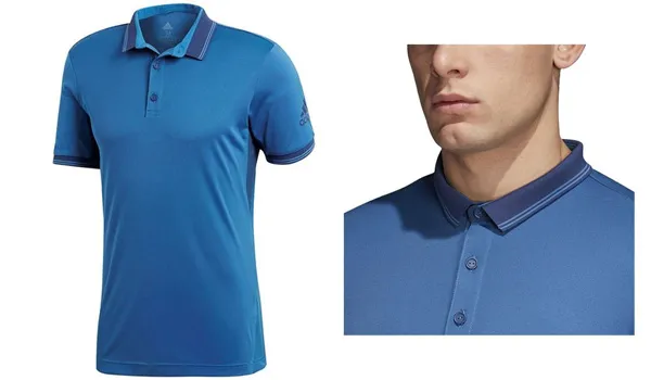 Áo Adidas Men Pique Tennis Athletic Polo Shirt Retail Blue CV4693