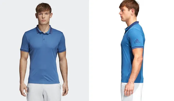 Áo Adidas Men Pique Tennis Athletic Polo Shirt Retail Blue CV4693