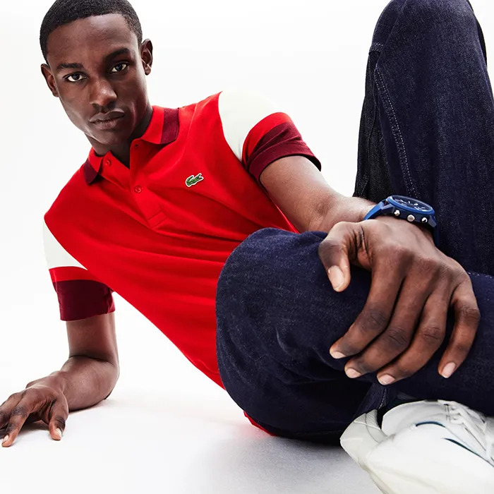 Áo Lacoste Men's Slim Fit Stretch Pima Polo Shirt Red
