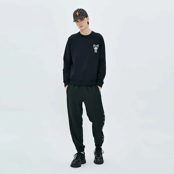 Áo Nỉ Sweater MLB Barkwafen Man-To-Man New York Yankees 31MTC1011-50L Màu Đen Size M