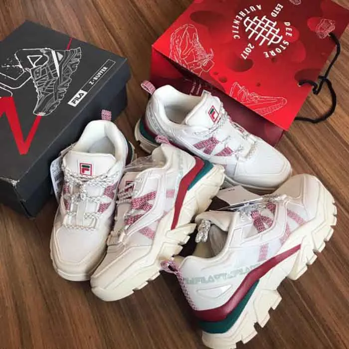 Giày Thể Thao Fila Z Buffer 2 – White Green Red Màu Trắng