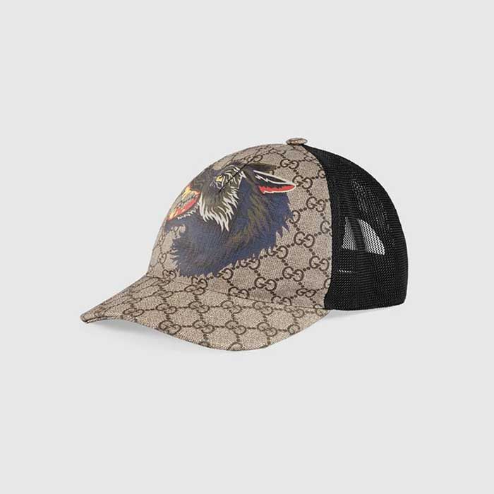 Mũ Gucci GG Supreme Wolf Baseball Hat Hình Sói - 1
