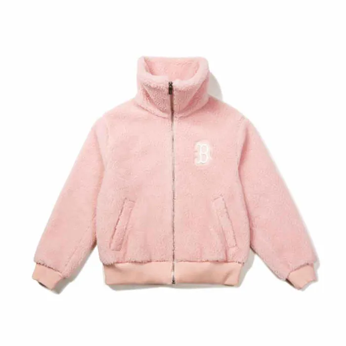 Áo Khoác MLB Women Boa Fleece Jacket 31JPF406-43P Màu Hồng Size XS - Thời trang - Vua Hàng Hiệu