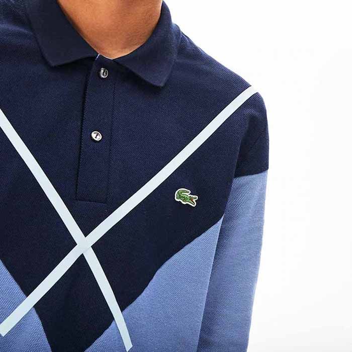 Áo Polo Lacoste De Hombre Lacoste Made In France Regular Fit Màu Xanh Size XS - 2