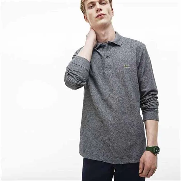 Áo Polo Lacoste Men's Lacoste Slim Fit Petit Piqué Polo Shirt Màu Xám Nhạt Size XS