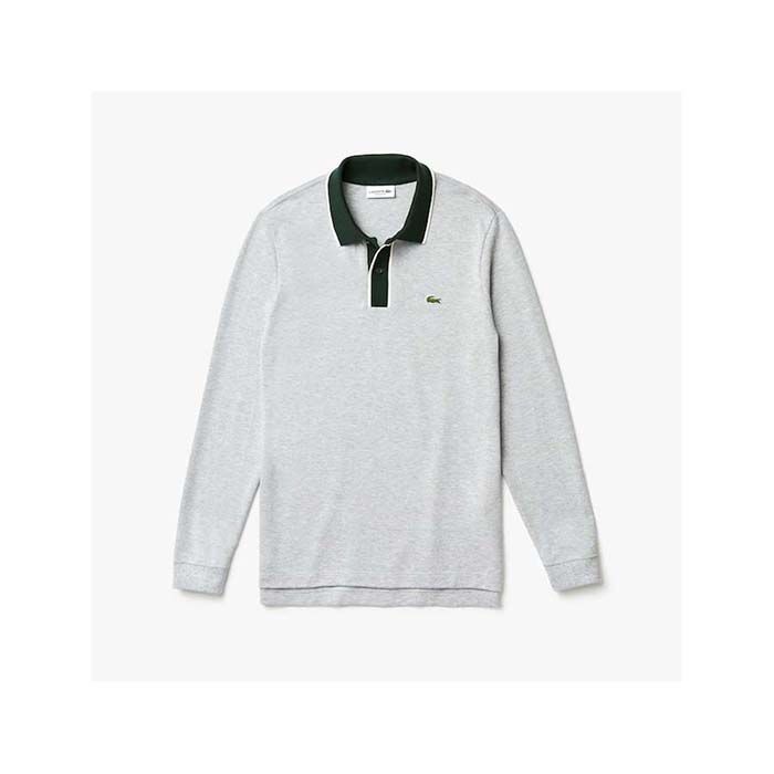 Áo Polo Lacoste Men's Regular Fit Cotton Piqué Polo Shirt Màu Xám Size S - 1