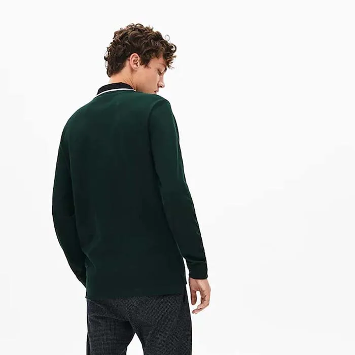Áo Polo Lacoste Men's Regular Fit Cotton Piqué Polo Shirt Màu Xanh Green Size M
