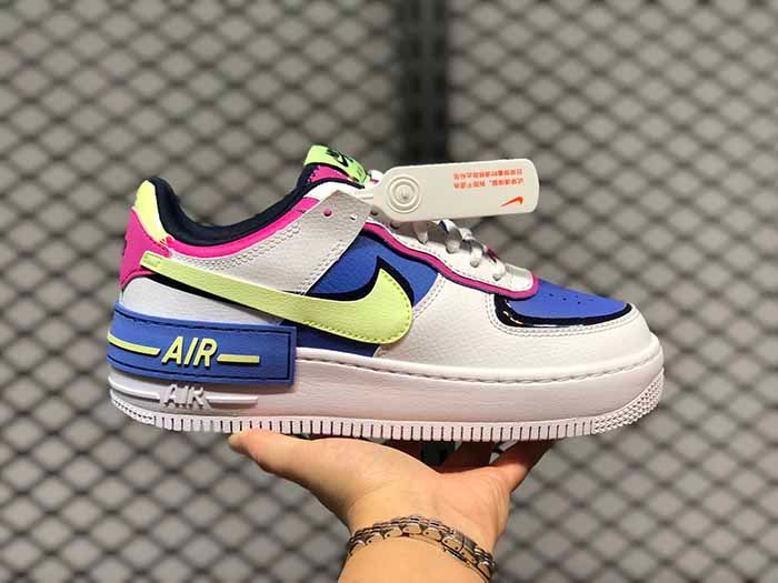 Giày Thể Thao Nike Air Force 1 Shadow White Sapphire Barely Volt Size 39 1