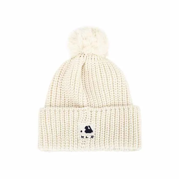 Mũ MLB Pom Pom Beanie LA Dodgers 32CPBA941-07L Màu Trắng