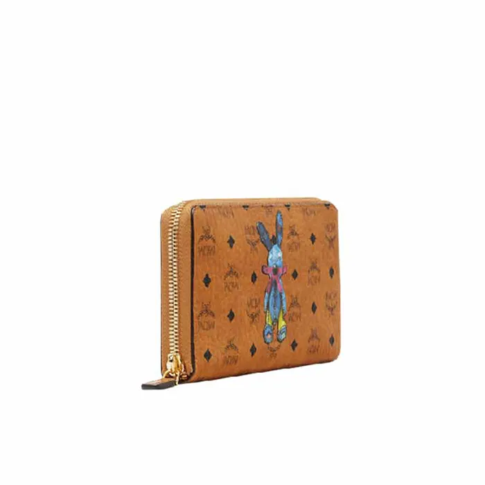 Ví MCM Rabbit Zip Around Wallet In Visetos In Co Màu Nâu