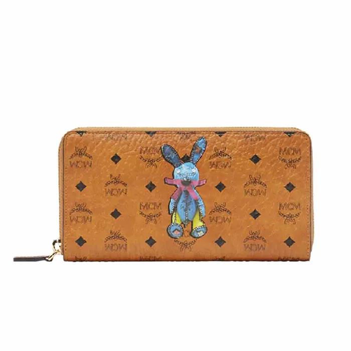 Ví MCM Rabbit Zip Around Wallet In Visetos In Co Màu Nâu