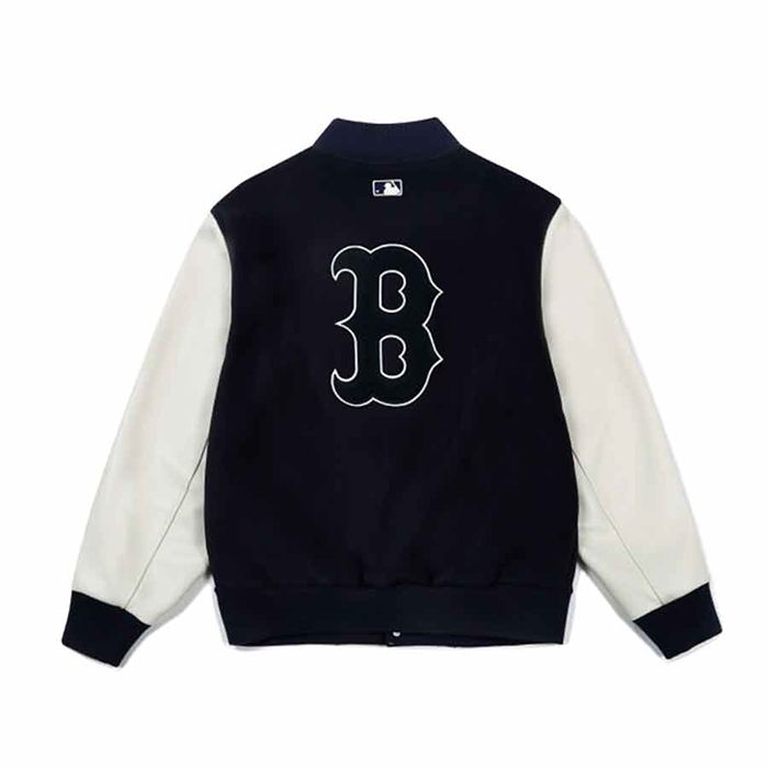 Đồng phục bóng chày len MLB NY chính hãng Slim ngắn cộng với áo khoác cotton