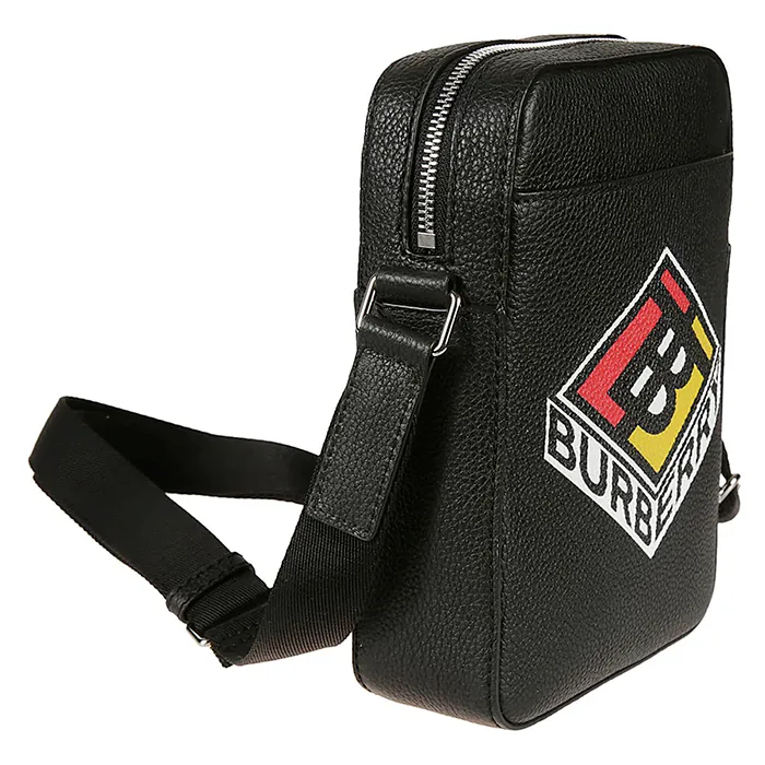 Túi Burberry Men's Black Thornton Graphic Logo Shoulder Bag Màu Đen