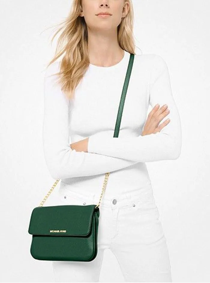 Túi Đeo Chéo Michael Kors MK Prism Large Saffiano Leather Satchel Màu Xanh Lá Cây