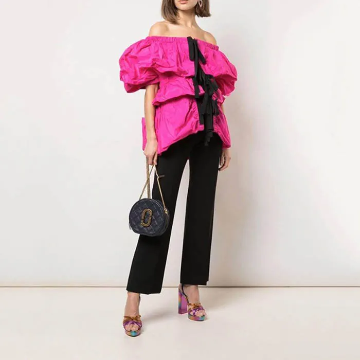 Túi Đeo Chéo Marc Jacobs The Status Round Crossbody Bag Màu Xanh Navy