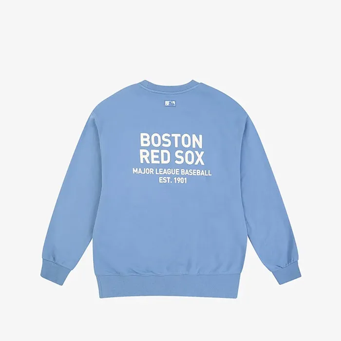 Áo Nỉ Sweater MLB Tay Dài Cổ Tròn Popcorn Màu Xanh Blue