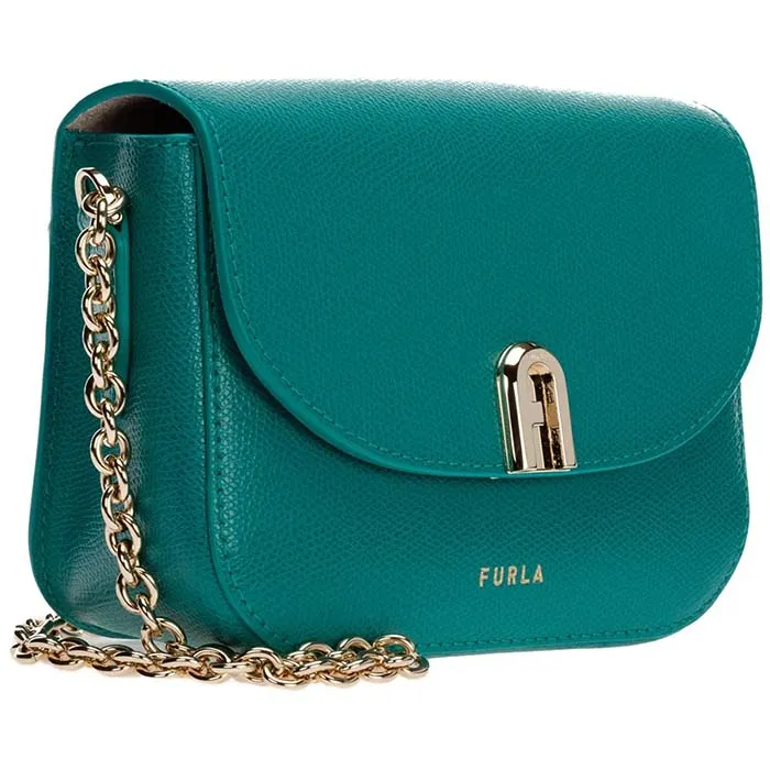 Túi Đeo Chéo Furla 1927 Mini Crossbody Bag Màu Xanh Cổ Vịt - Túi xách - Vua Hàng Hiệu