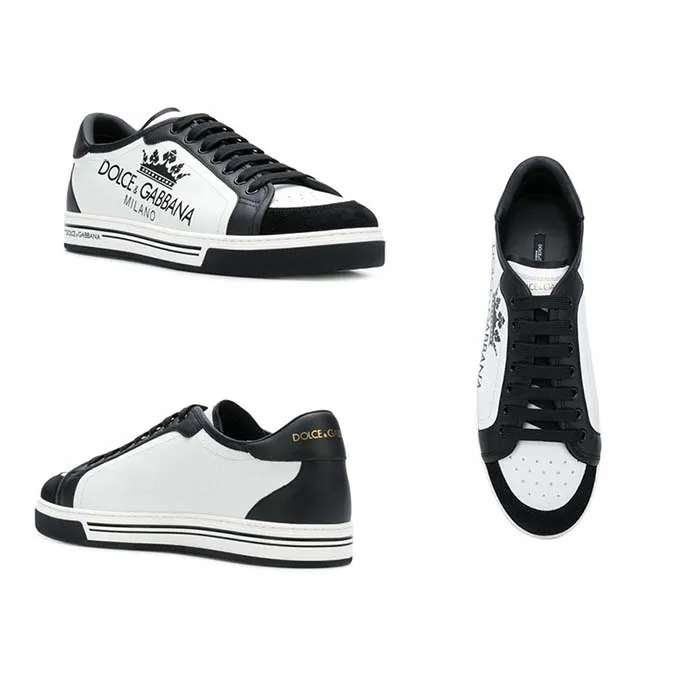 Giày Dolce & Gabbana D&G Zapatillas Con Logo Estampado Online Venta Màu Trắng Đen