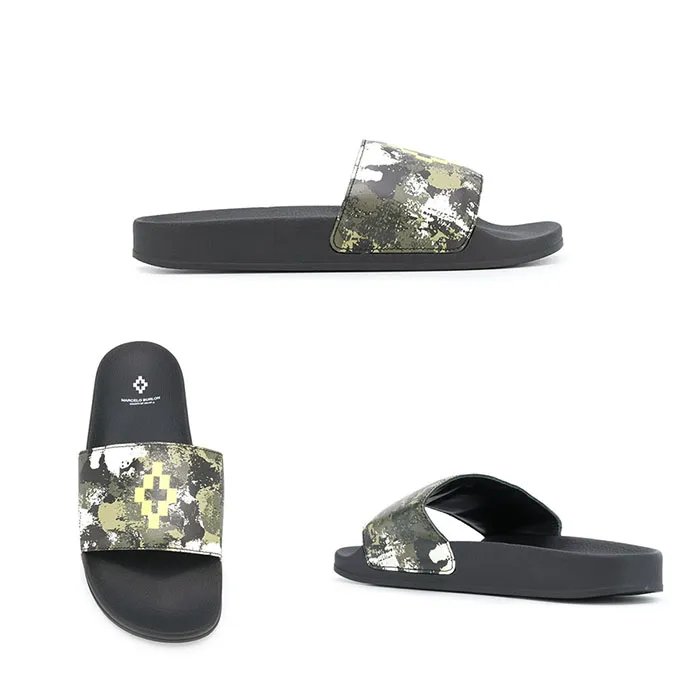 Dép Marcelo Burlon County Of Milan Camouflage-Print Logo Slides Màu Đen Xám - Dép - Vua Hàng Hiệu