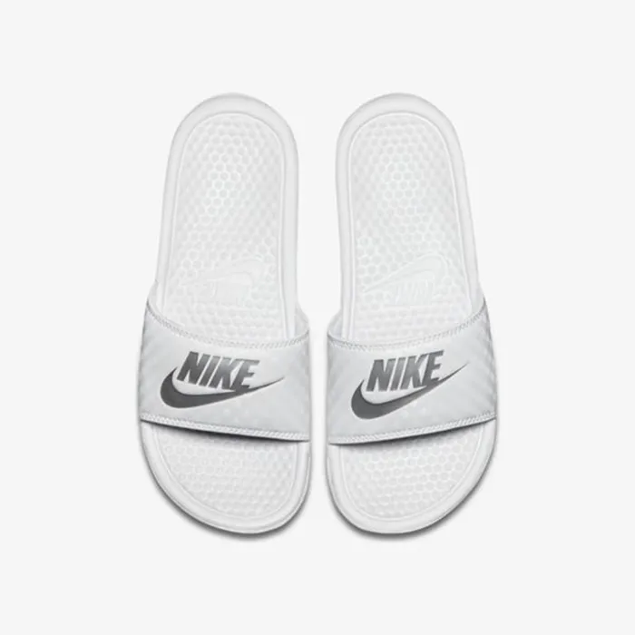 Dép Nike Benassi Just Do It White/Silver Màu Trắng Bạc