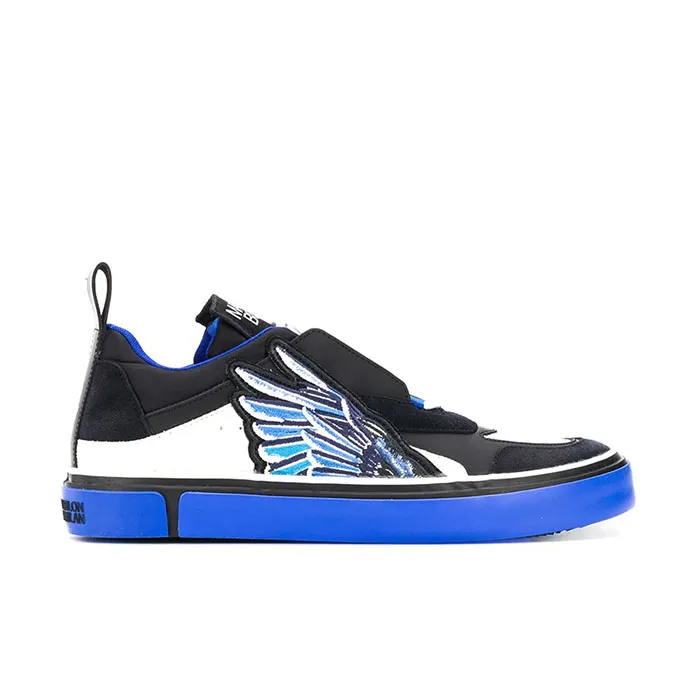 Giày Marcelo Burlon County Of Milan Wings Appliqué Low-Top Sneakers Màu Đen Xanh - Giày - Vua Hàng Hiệu