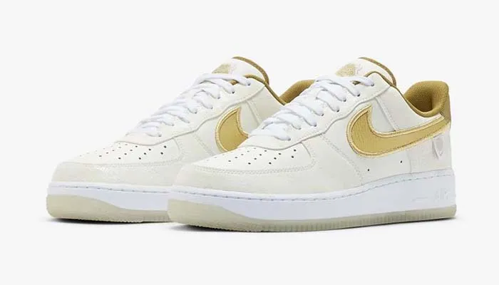 Giày Nike Japan Gold & White Air Force 1'07 LV8 Worldwide Màu Trắng Size 42