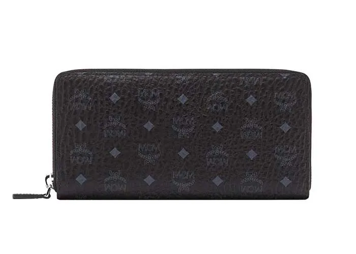 Ví MCM Large Zip Around Wallet in Visetos Original Black Màu Đen - Túi xách - Vua Hàng Hiệu