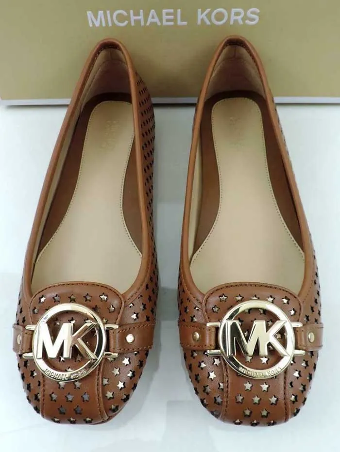 Giày Bệt Michael Kors MK Luggage Laser Màu Nâu