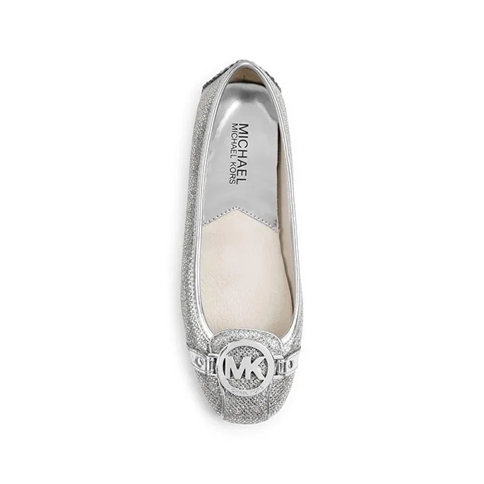Giày Bệt Michael Kors MK Silver Glitter Màu Bạc