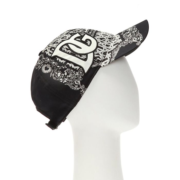 Mũ Dolce & Gabbana D&G Patterned Black Cotton Baseball Cap Màu Đen Trắng Size 58 - 2