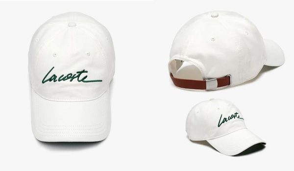 Đặc điểm của Mũ Lacoste Live Signature Cotton Cap màu trắng