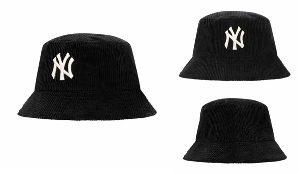 Mũ MLB Corduroy Bucket Hat New York Yankees 32CPHS011-50L Màu Đen - Mũ nón - Vua Hàng Hiệu
