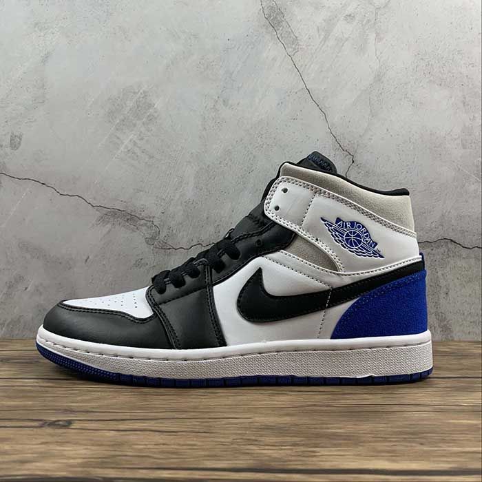 Giày Thể Thao Nike Jordan 1 Mid Se Blue Black Toe Màu Đen Xanh - 3