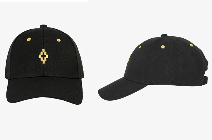 Mũ Marcelo Burlon Starter Cross Cap – Black Yellow Màu Đen Vàng - Mũ nón - Vua Hàng Hiệu