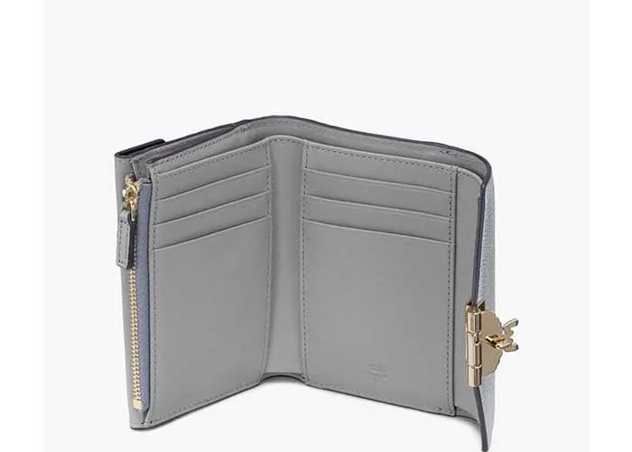 Ví MCM Patricia Trifold Wallet in Color Block Leather Màu Đen - Túi xách - Vua Hàng Hiệu