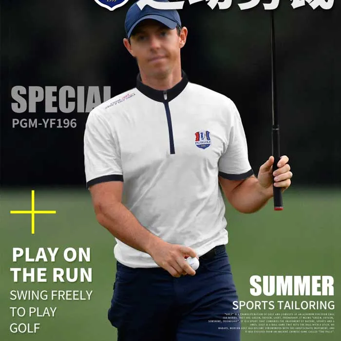 Áo Golf Nam PGM Man T-Shirt YF196 Màu Trắng
