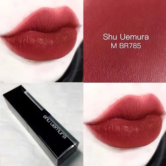 Son Shu Uemura 785 Màu Đỏ Đất Vỏ Đen - Son Môi - Vua Hàng Hiệu