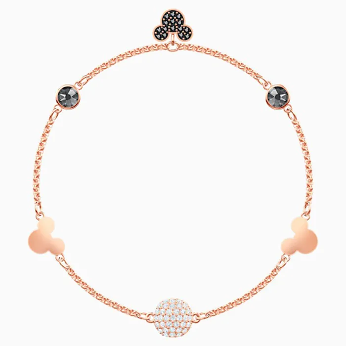 Vòng Đeo Tay Swarovski Remix Collection Mickey Strand, Multi-Colored, Rose-Gold Tone Plated