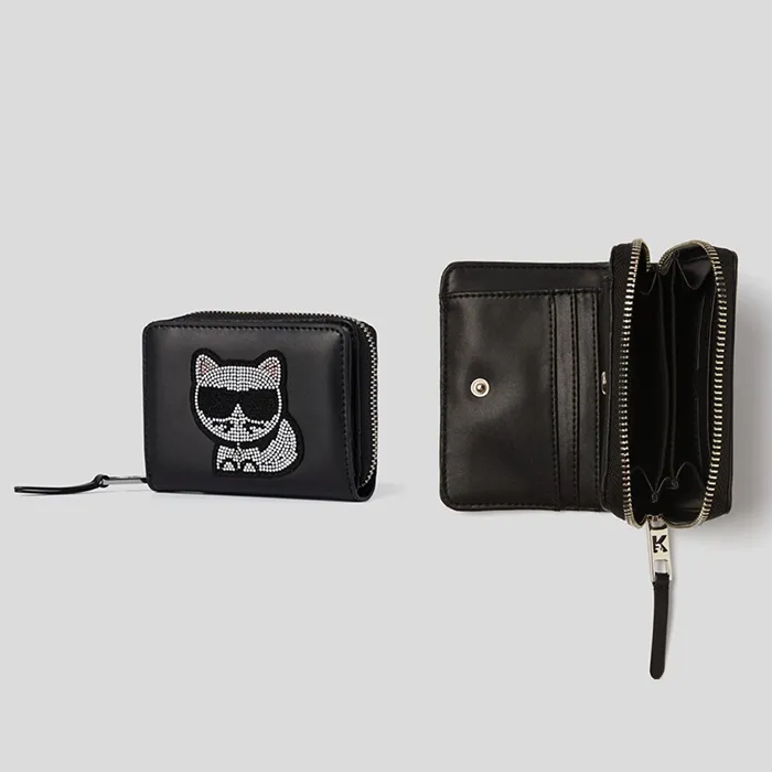 Ví Karl Lagerfeld K/Ikonik Choupette Small Folded Wallet Màu Đen - Túi xách - Vua Hàng Hiệu