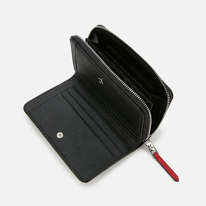 Ví Karl Lagerfeld Women's K/Pixel Md Folded Zip Wallet Black Màu Đen - Túi xách - Vua Hàng Hiệu