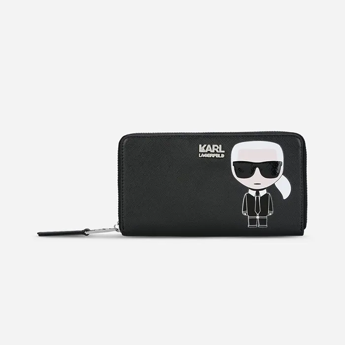 Ví Karl Lagerfeld K/Ikonik Zip Around Wallet Màu Đen - Túi xách - Vua Hàng Hiệu