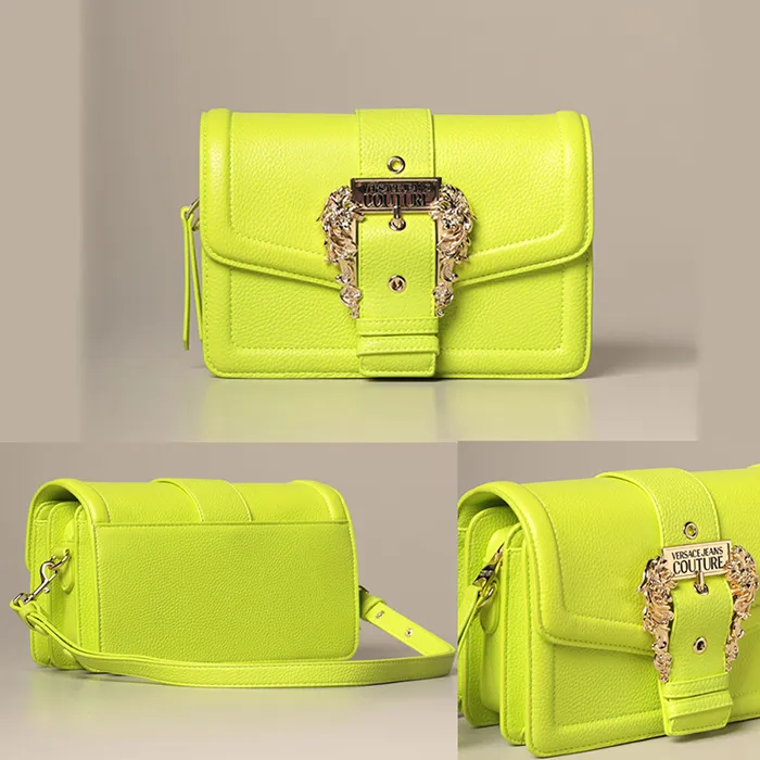 Túi Versace Jeans Couture Textured Synthetic Leather Bag Màu Xanh Nõn Chuối - Túi xách - Vua Hàng Hiệu