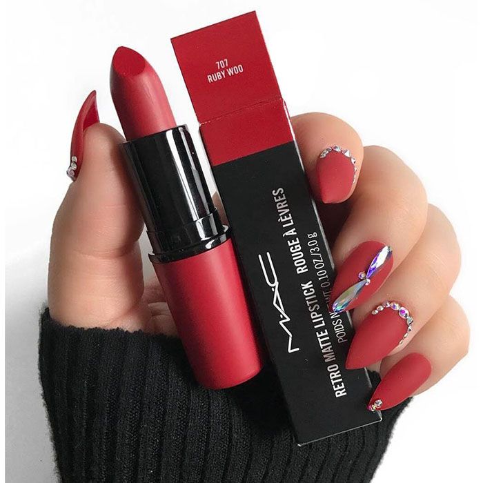 Son Mac Retro Matte Limited Lipstick Ruby Woo 707 Màu Đỏ Cổ Điển - 2