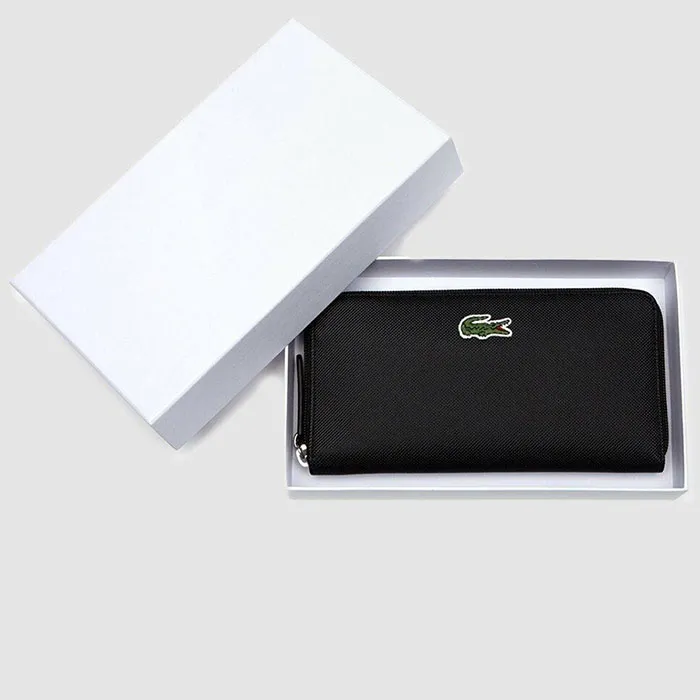 Ví Lacoste Women's Black Wallet With Zip Màu Đen