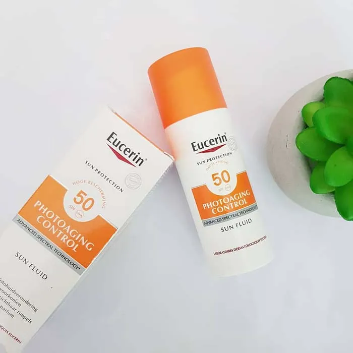 Kem Chống Nắng Hỗ Trợ Giảm Nếp Nhăn Và Trẻ Hóa Da Eucerin Sun Fluid Photoaging Control SPF 50, 50ml - Kem chống nắng - Vua Hàng Hiệu