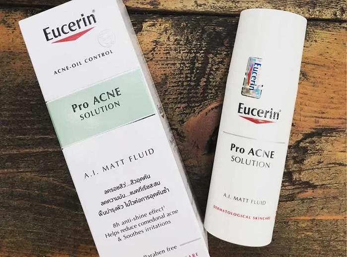 Kem Dưỡng Kiểm Soát Dầu, Giảm Mụn Eucerin ProAcne Solution Mattifying Fluid 50ml