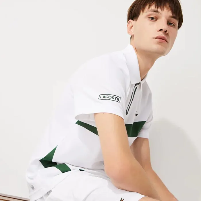 Áo Polo Men's Lacoste Sport Paneled Breathable Piqué Tennis Polo Shirt Màu Trắng Size M - Thời trang - Vua Hàng Hiệu