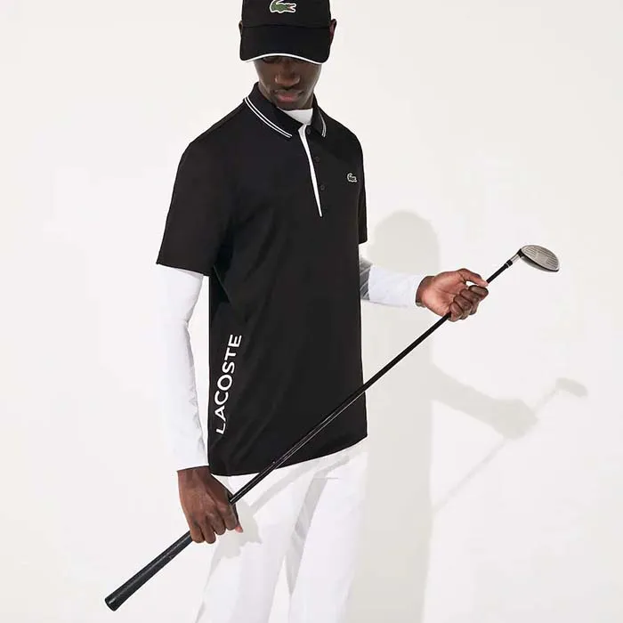 Áo Polo Men's Lacoste Sport Signature Breathable Golf Polo Shirt Marine Màu Đen Size S - Thời trang - Vua Hàng Hiệu