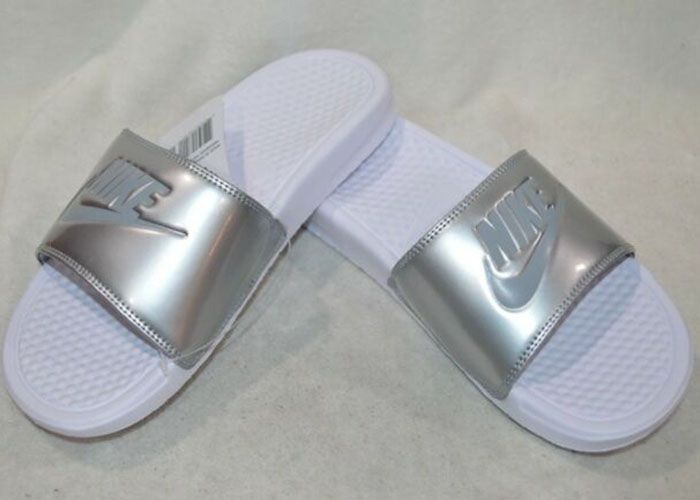 Dép Nike Benassi JDI Sandals White/Wolf Grey Màu Trắng Xám Size 38 1